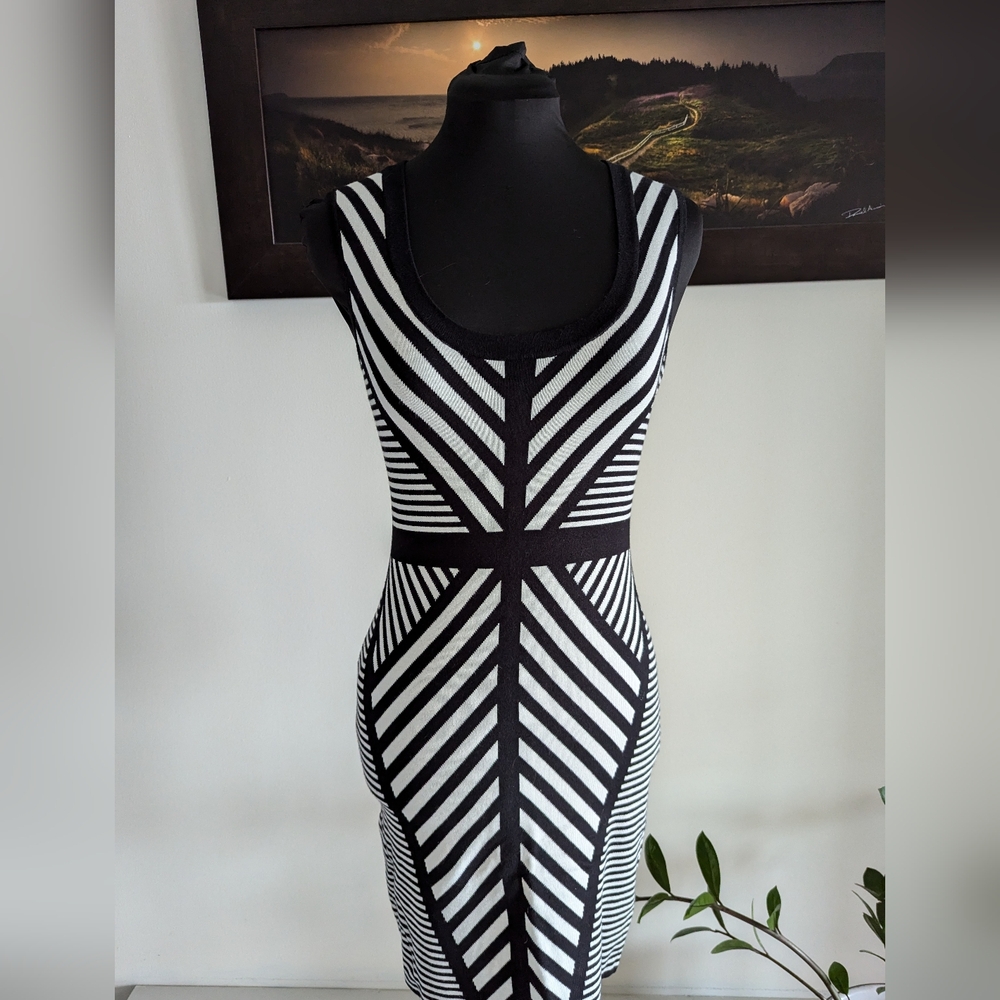 Black and White Striped Dress